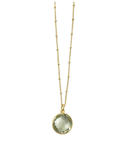 round green amethyst necklace