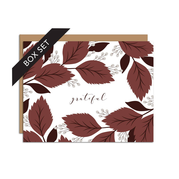 "Grateful" Fall Branch / Holiday / Seasonal / BOX SET OF 8