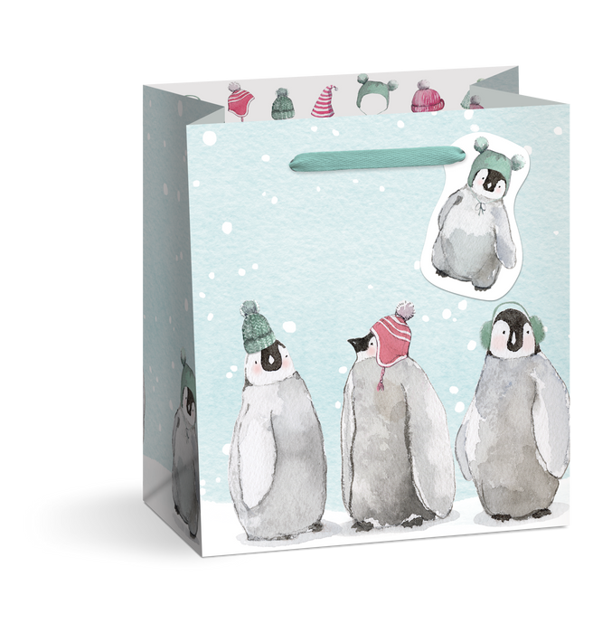 Cozy Penguins Gift Bag | Holiday & Christmas