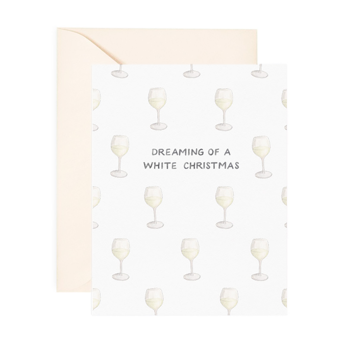 White Wine Christmas Card