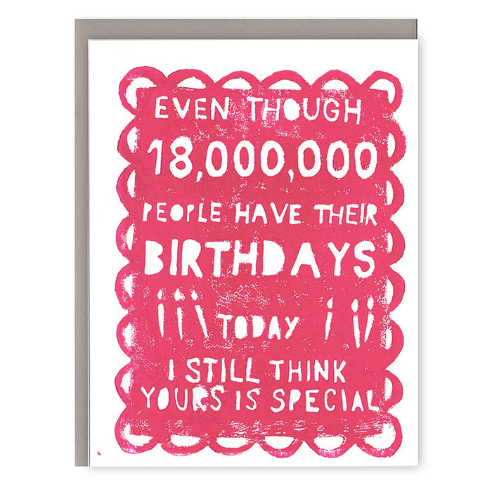 18,000,000 Birthdays Card