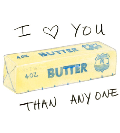 I Love You Butter Card