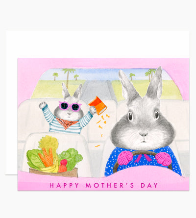 Bunny Mom Driving Card