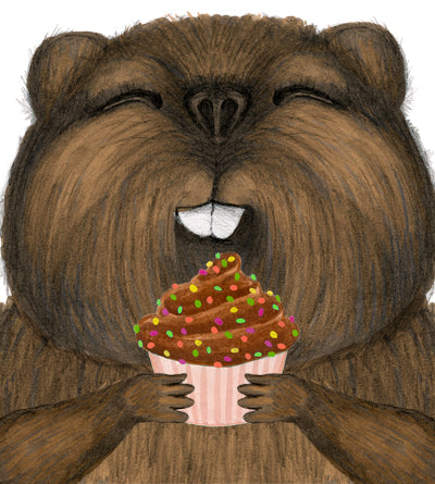 Beaver Birthday Card