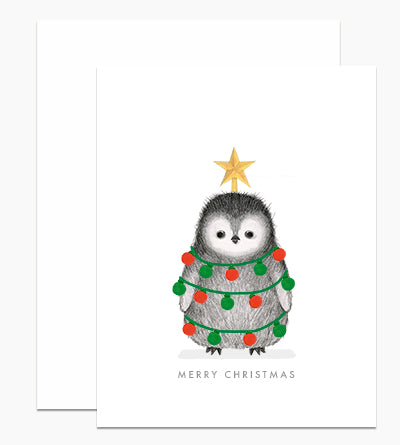 Decorated Penguin Card, Box of 6