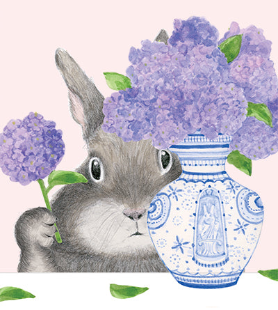 Lilac Bunny Thank You Card