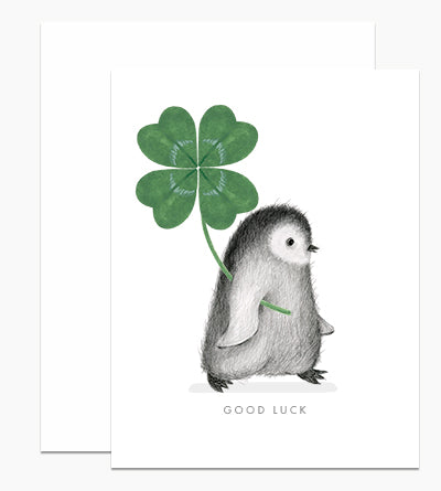 Penguin Good Luck Card