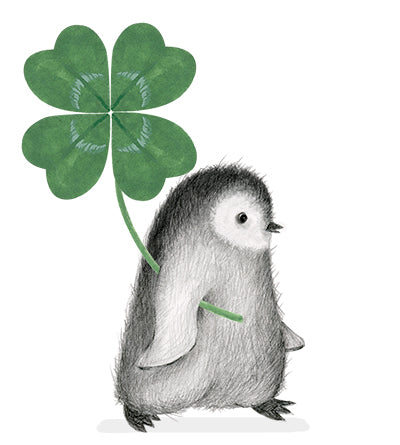 Penguin Good Luck Card