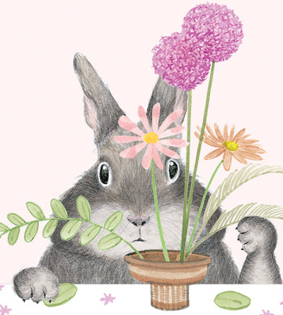 Bunny Arranging Flowers