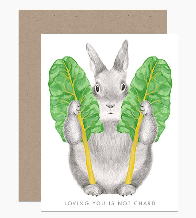 Bunny Loving You is Not Chard Card