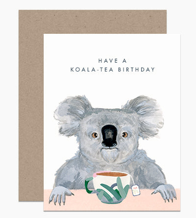 Koala-Tea Birthday Card