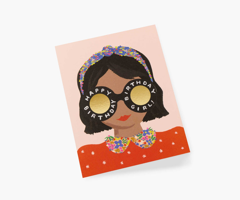 Headband Birthday Girl Card