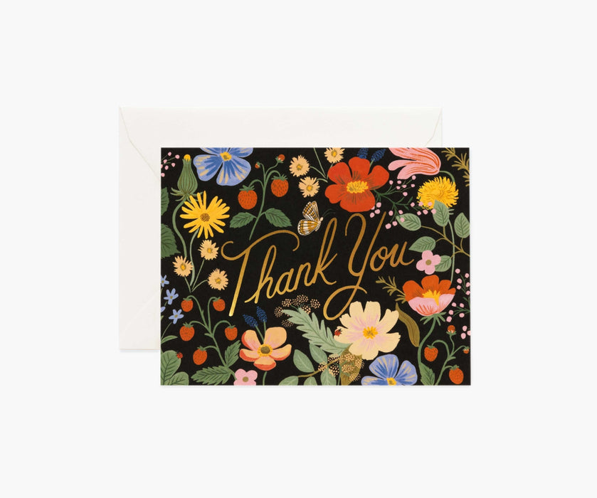 Strawberry Fields Thank You card, Box of 8