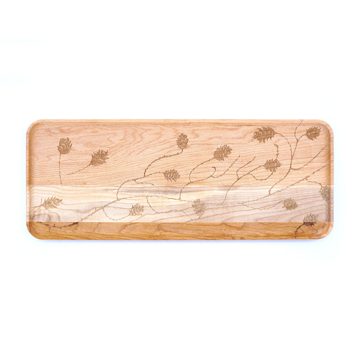 Maple Appetizer Tray with Pine Cones