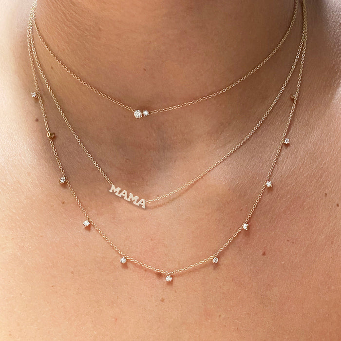 14kt Itty Bitty MAMA Necklace