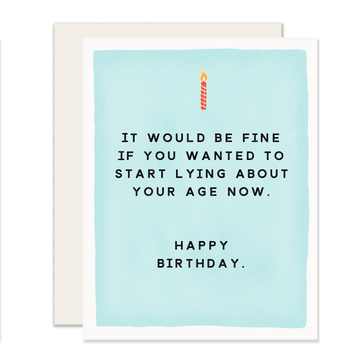 Lying About Your Age Card