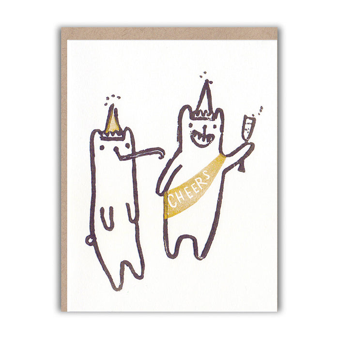 Cheers Party Bears Card