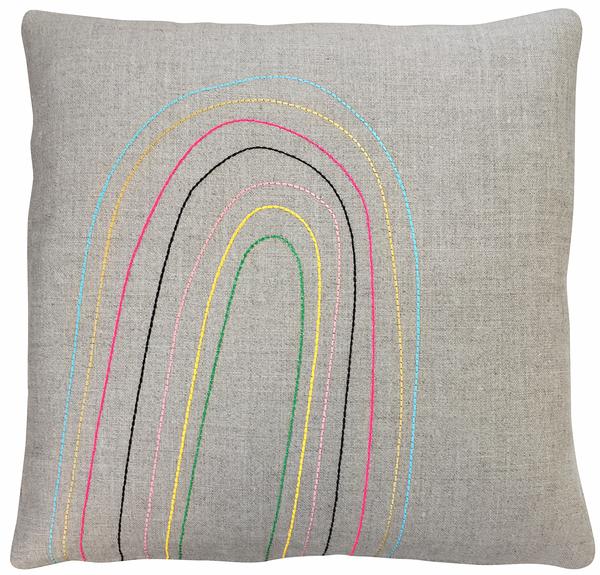 14" Rainbow Pillow