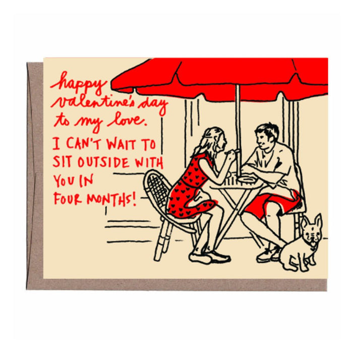 Sidewalk Cafe Valentine Card